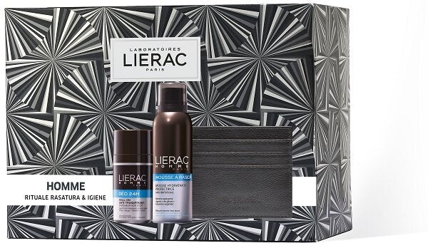 Lierac cf homme mousse 150 ml + homme deo 50 ml + portacarterdf