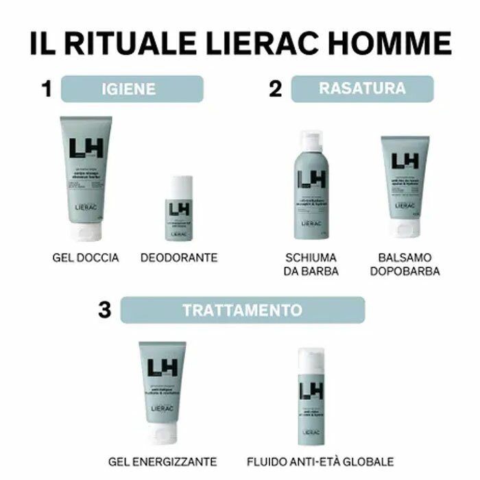 Lierac homme gel idratante energizzante 50 ml
