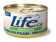 Life pet care cibo umido tonno con merluzzo d'alaska per gatti adulti 85g