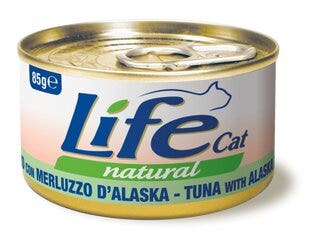 Life pet care cibo umido tonno con merluzzo d'alaska per gatti adulti 85g