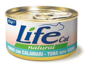 Life pet care cibo umido tonno e calamari per gatti adulti 85g