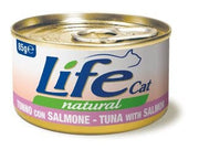 Life pet care cibo umido tonno e salmone per gatti adulti 85g