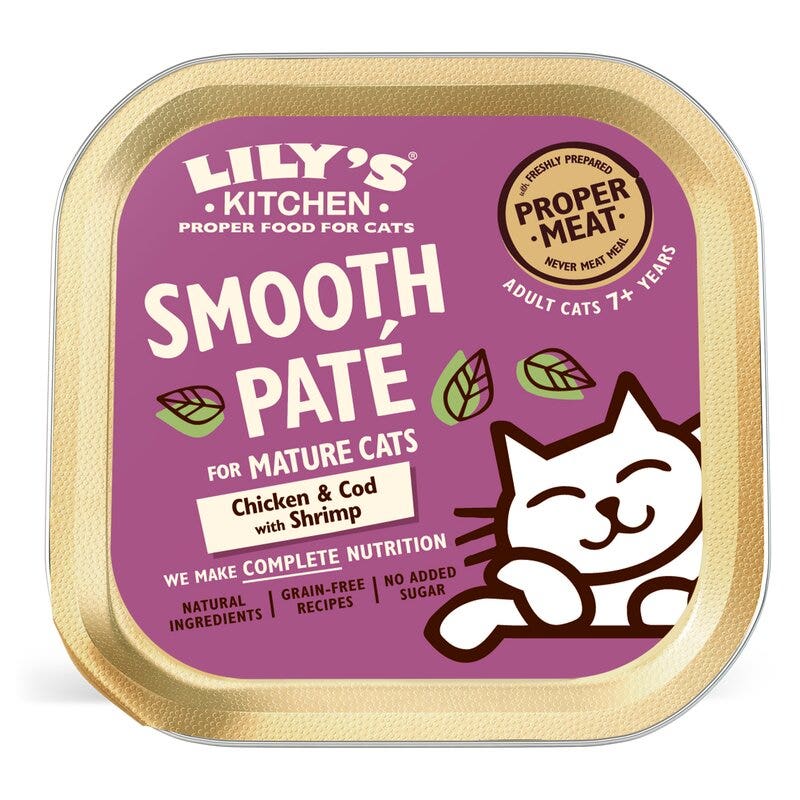 Lily's kitchen smooth chicken & cod with shrimp pate for mature cats 85g