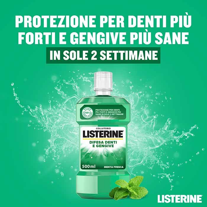 Listerine Collutorio Difesa Denti e Gengive 2 X 500 ml