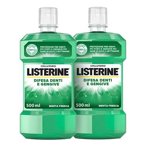 Listerine Collutorio Difesa Denti e Gengive 2 X 500 ml
