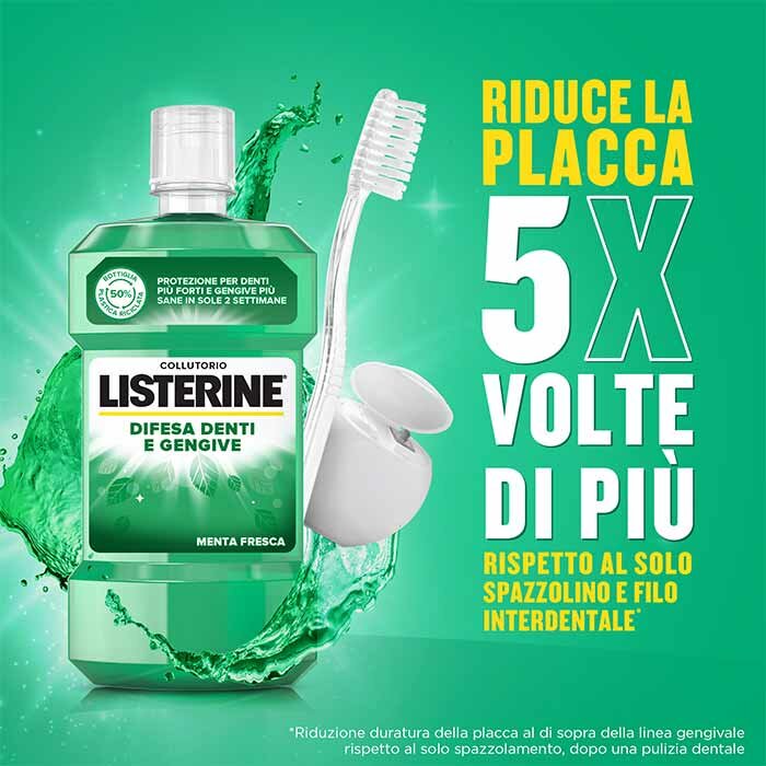 Listerine Collutorio Difesa Denti e Gengive 2 X 500 ml