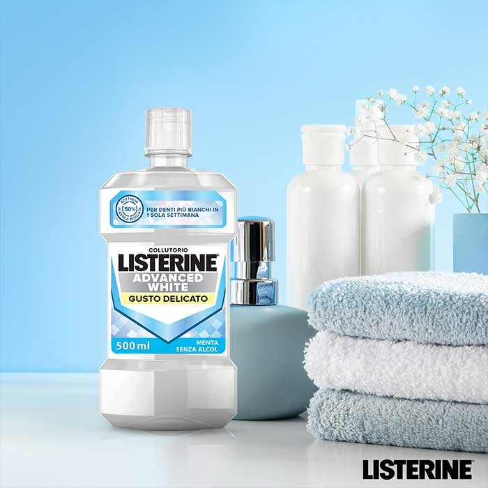 Listerine Colluttorio Advance White Gusto Delicato 500 ml