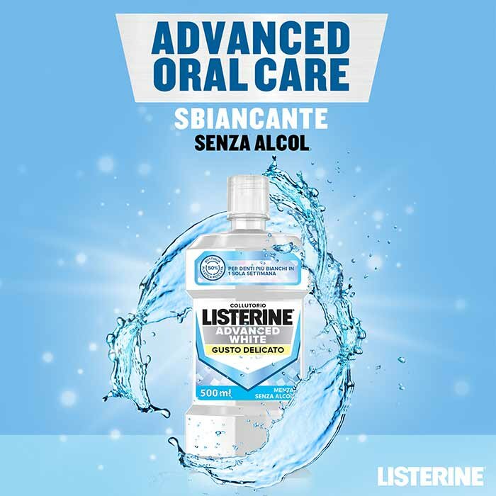 Listerine Colluttorio Advance White Gusto Delicato 500 ml