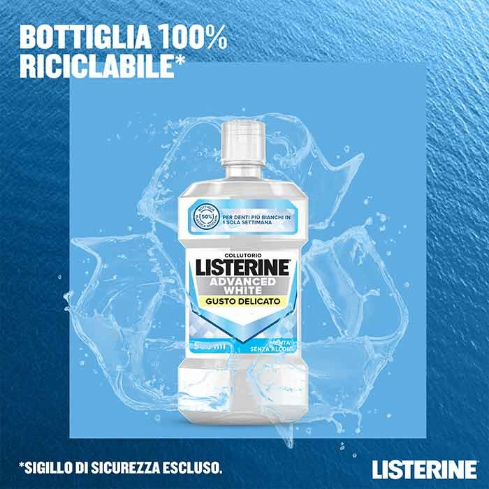 Listerine Colluttorio Advance White Gusto Delicato 500 ml