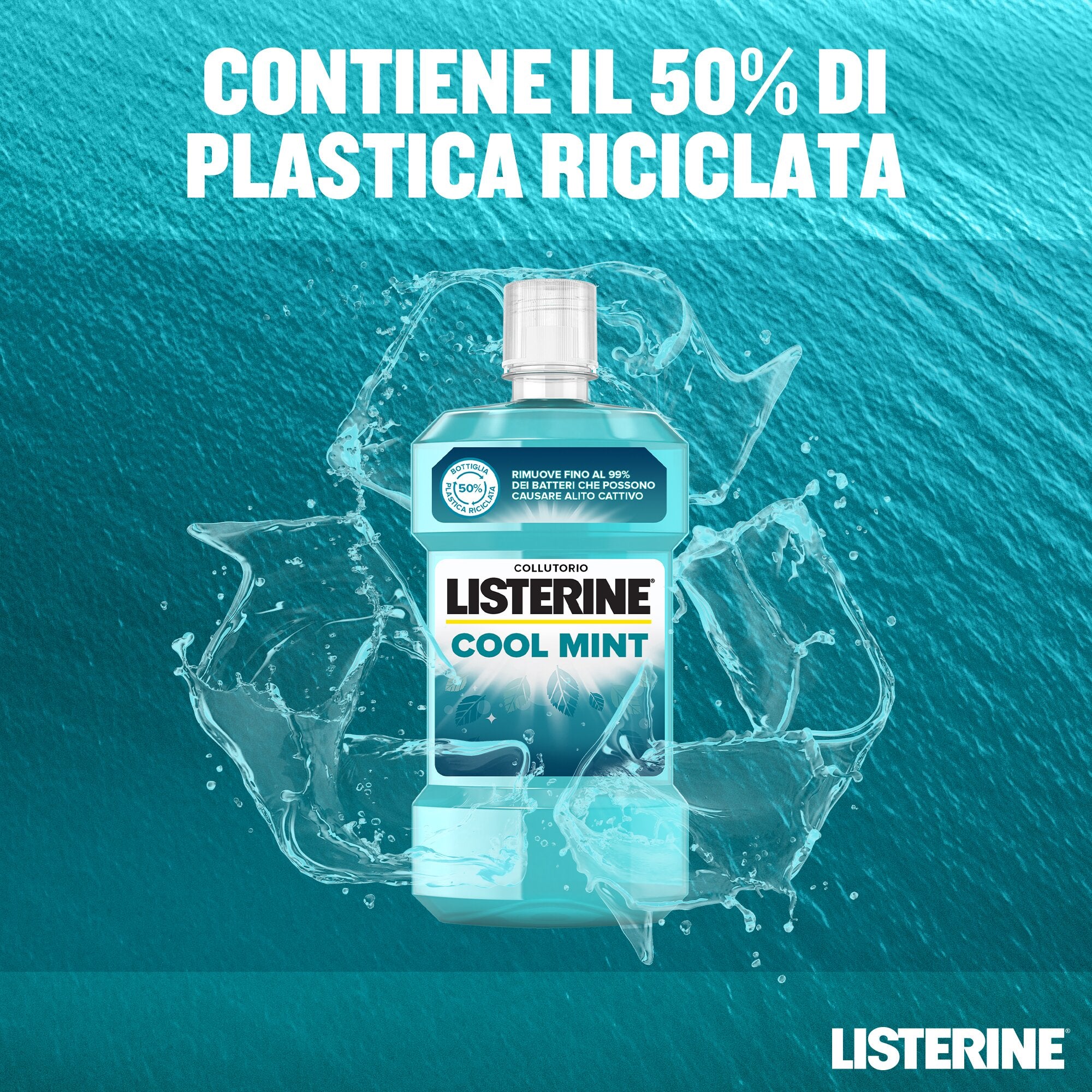 Listerine Cool Mint Collutorio alla Menta Anti Placca 500 ml