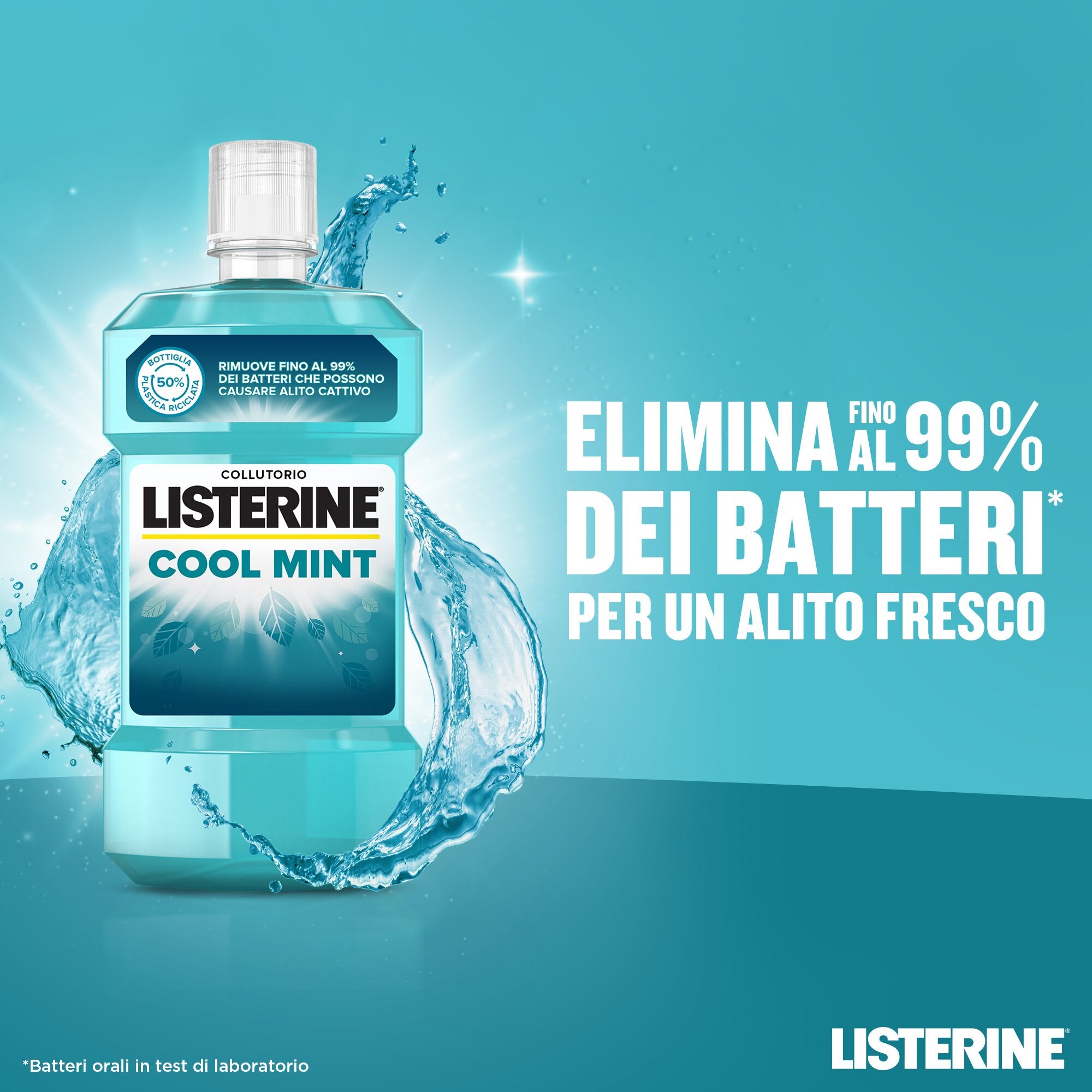 Listerine Cool Mint Collutorio alla Menta Anti Placca 500 ml