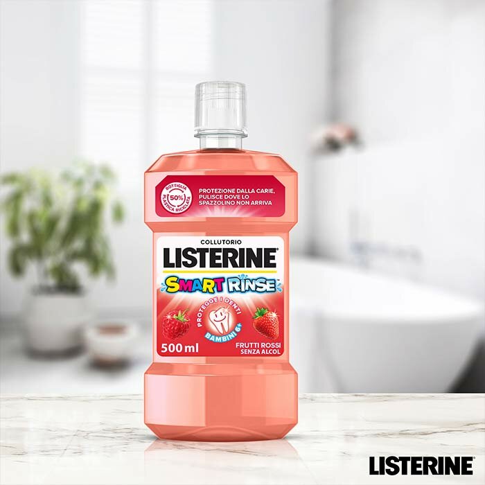 Listerine Smart Rinse Collutorio Per Bambini 500 ml 