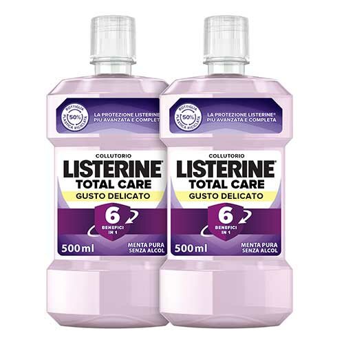 Listerine Total Care Delicato Collutorio Senza Alcool 2 x 500 ml