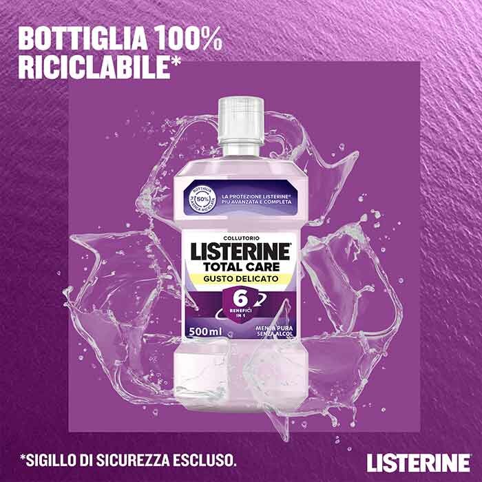 Listerine Total Care Delicato Collutorio Senza Alcool 2 x 500 ml