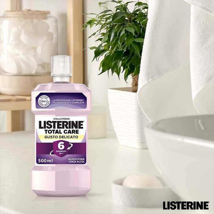 Listerine Total Care Delicato Collutorio Senza Alcool 2 x 500 ml
