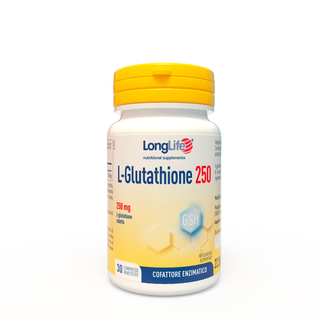 Longlife l-glutathione 250 mg 30 compresse