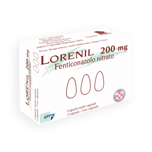 Lorenil 200 mg 3 antimicotico capsule vaginali molli