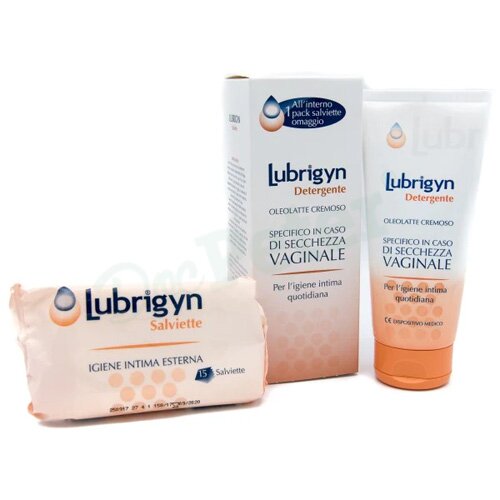 Lubrigyn Cofanetto Detergente 200 ml + 15 Salviettine