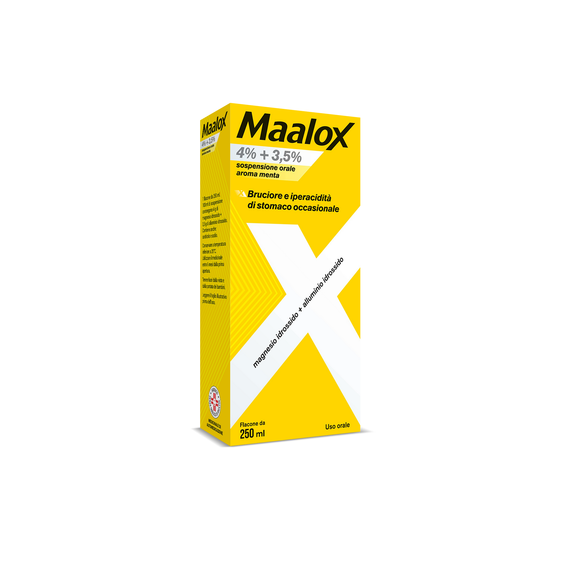 Maalox 400+400 Sospensione Orale Contro Acidità di Stomaco Occasionale 250 ml