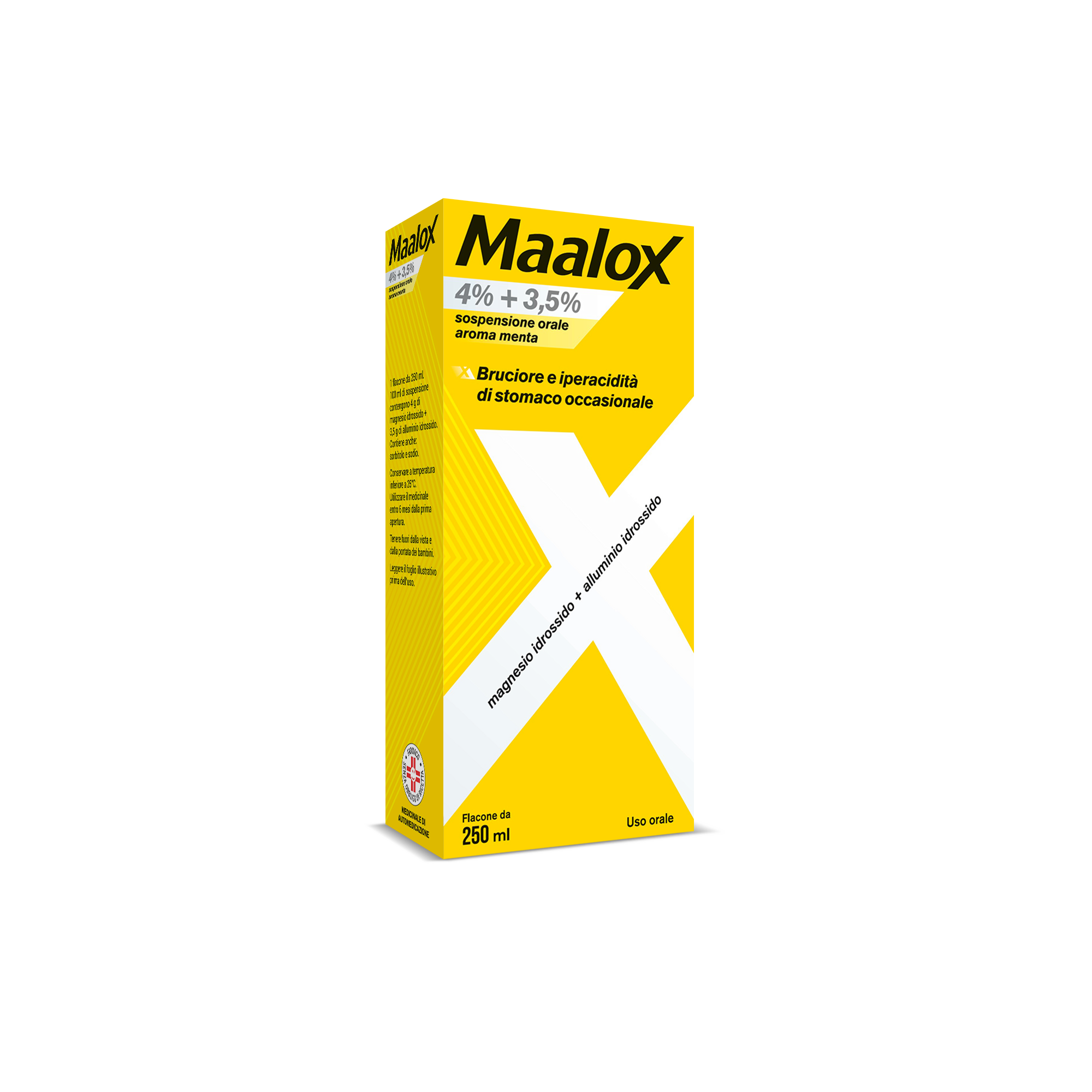 Maalox 400+400 Sospensione Orale Contro Acidità di Stomaco Occasionale 250 ml
