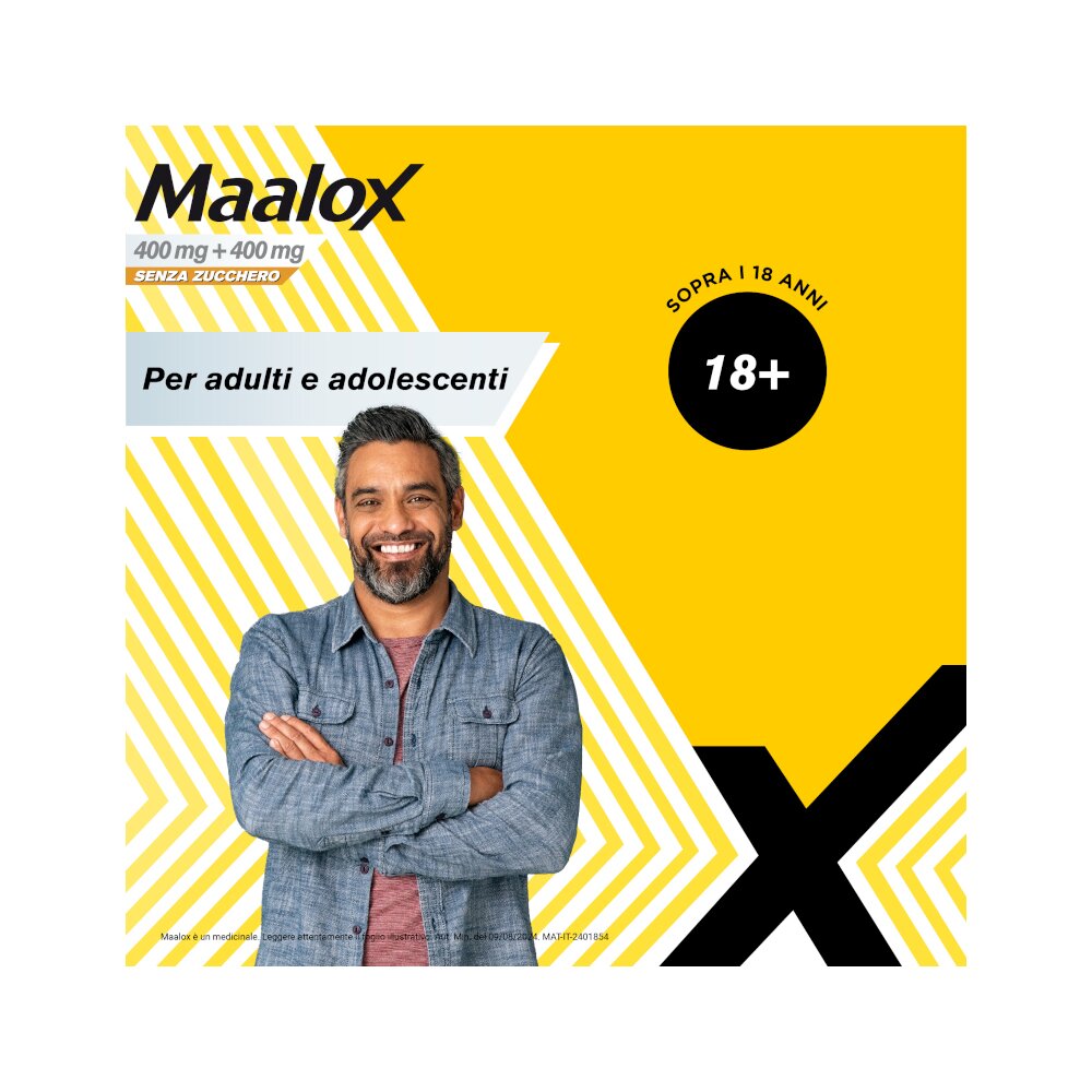 Maalox antiacido 30 compresse masticabili senza zucchero