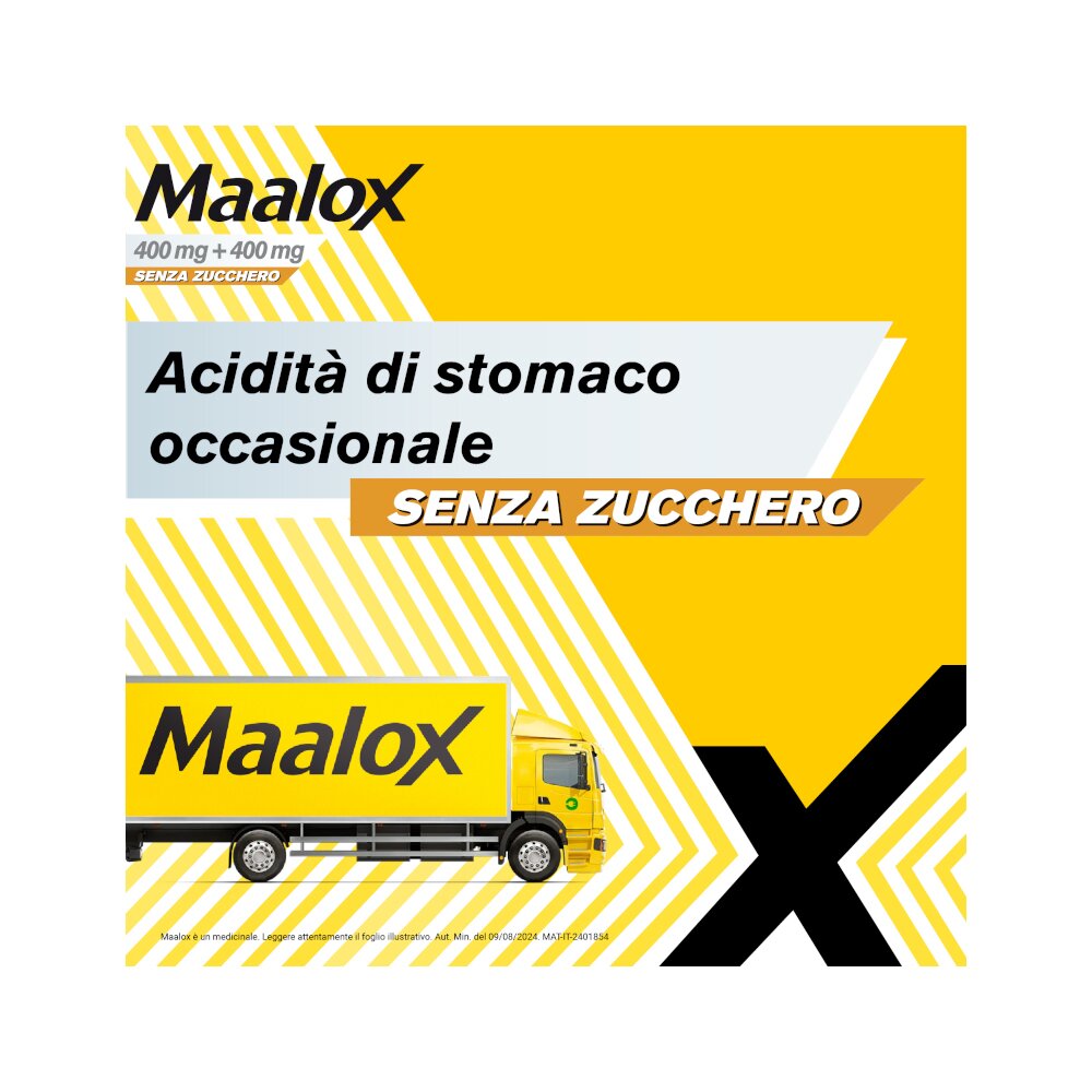 Maalox antiacido 30 compresse masticabili senza zucchero
