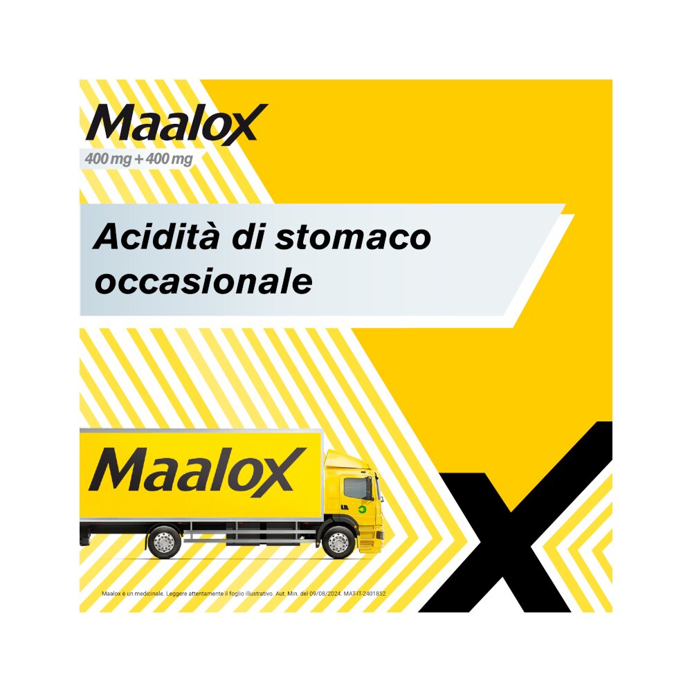 Maalox compresse masticabili 40 antiacido 400 mg + 400 mg