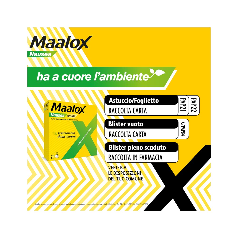 Maalox nausea 20 compresse effervescanti