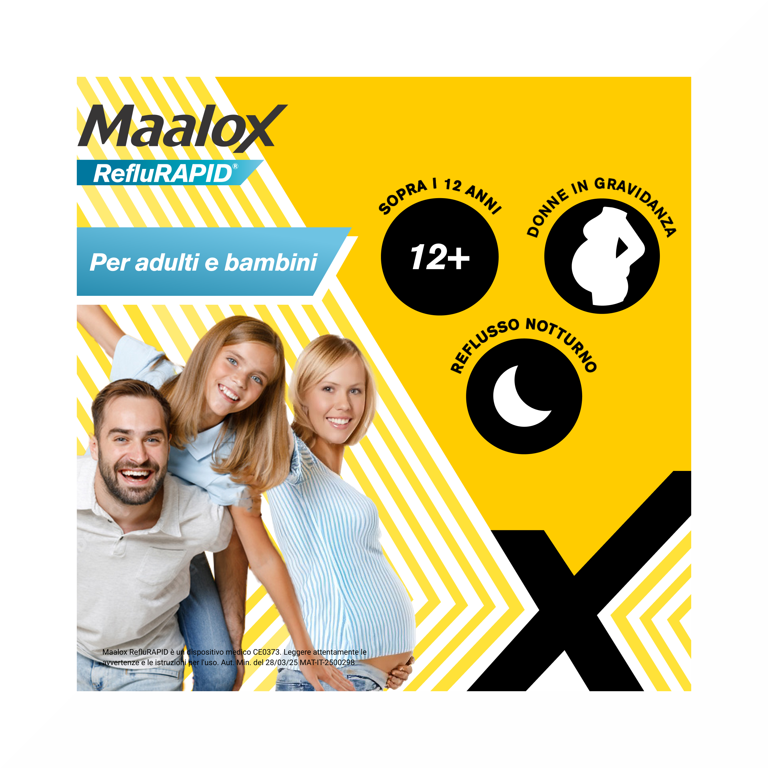 Maalox Reflurapid Blocca il Reflusso Riduce il Bruciore 40 Compresse