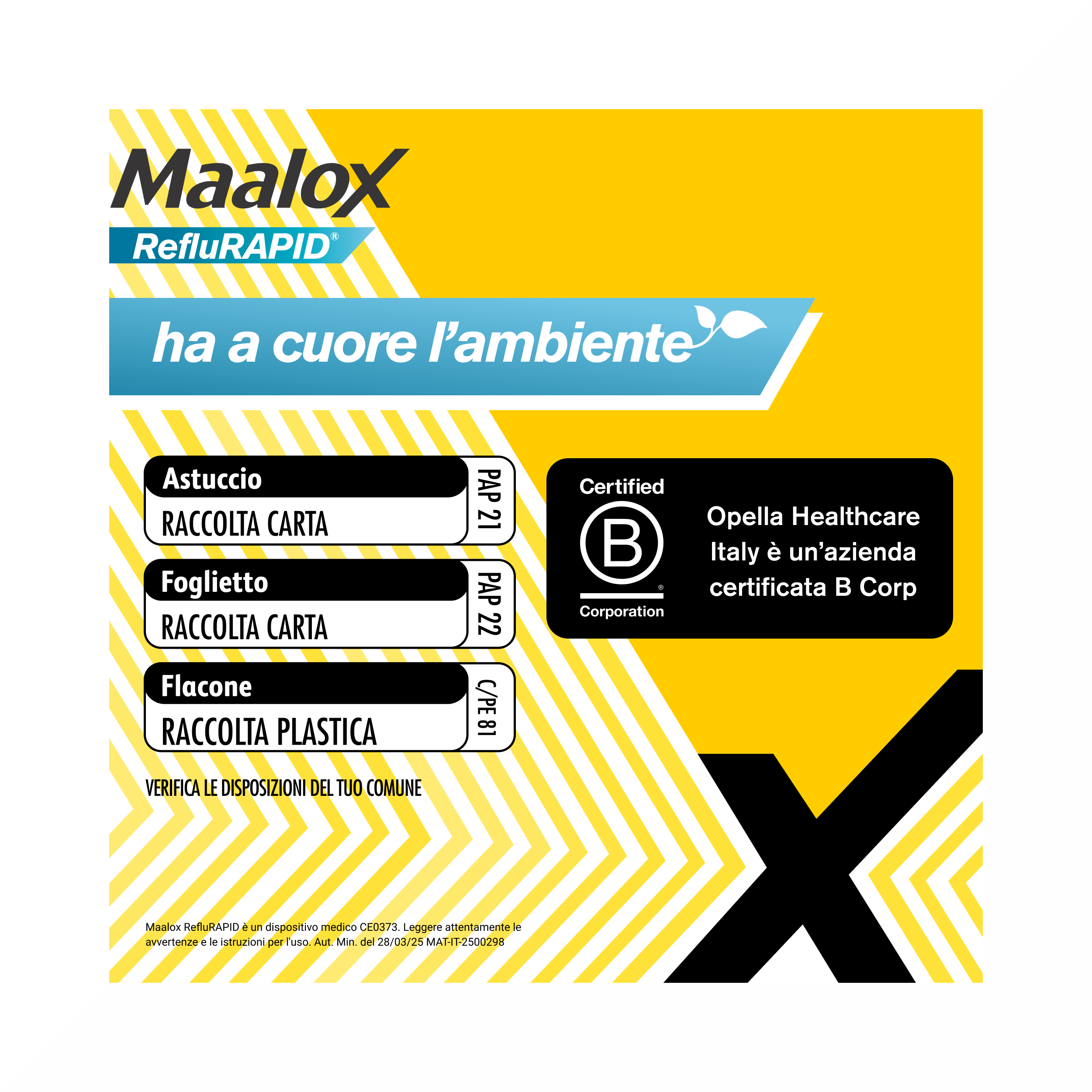 Maalox Reflurapid Blocca il Reflusso Riduce il Bruciore 40 Compresse