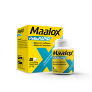 Maalox Reflurapid Blocca il Reflusso Riduce il Bruciore 40 Compresse