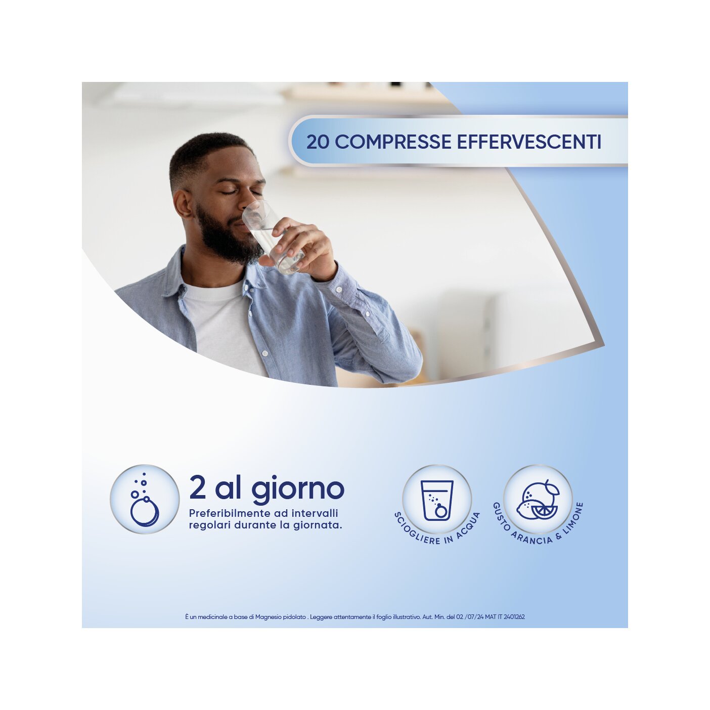Mag2 20 Compresse Effervescenti 2,25g Magnesio Pidolato