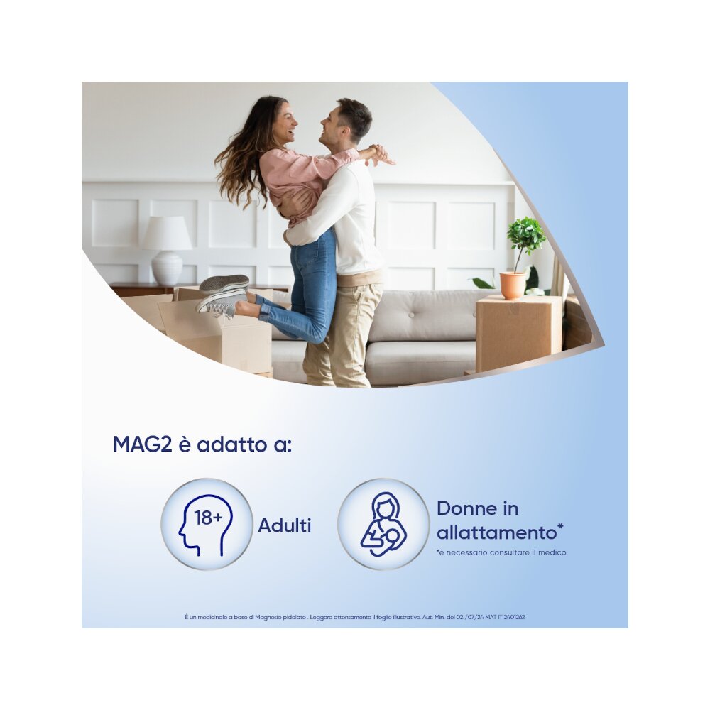 Mag2 20 Compresse Effervescenti 2,25g Magnesio Pidolato