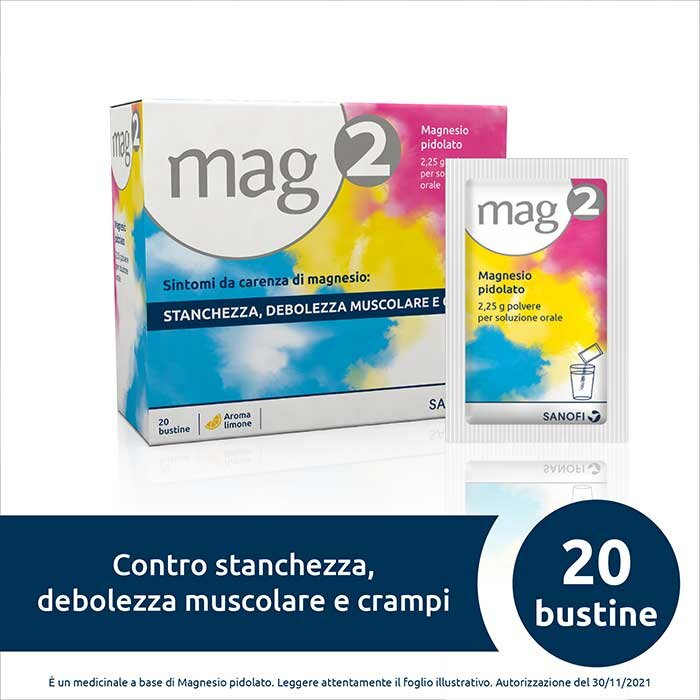 Mag 2 per Carenza di Magnesio 20 bustine