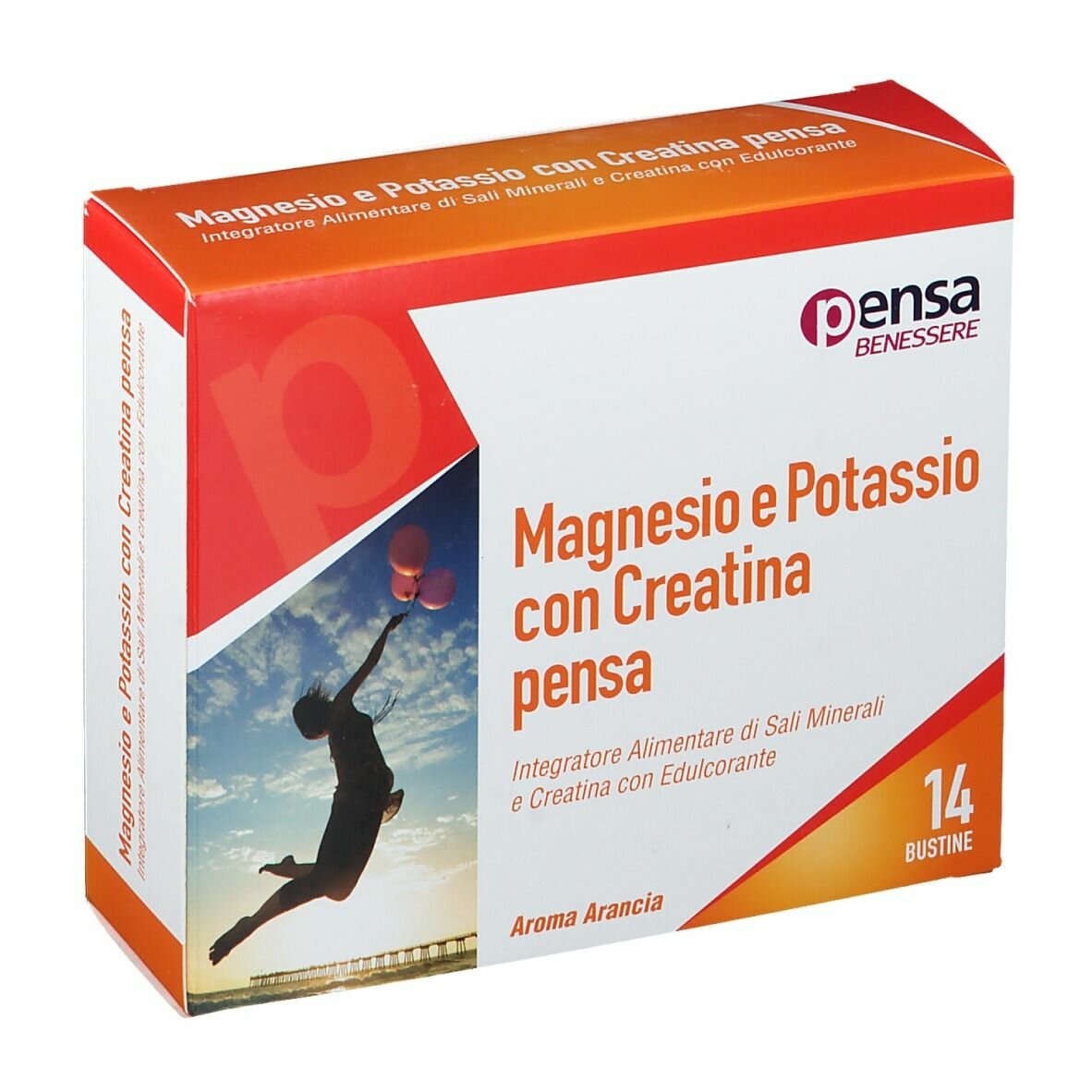 Magnesio e potassio con creatina arancia pensa 14 bustine