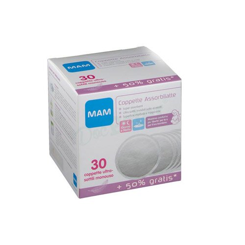 Mam 30 coppette assorbilatte pr 50%