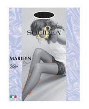 Marilyn 30 sheer calza autoreggente blu scuro 2