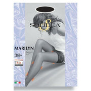 Marilyn 30 sheer calza autoreggente cammello 4