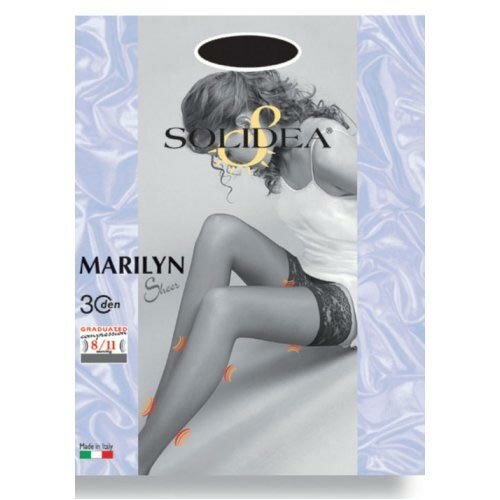 Marilyn 30 sheer calza autoreggente cammello 4
