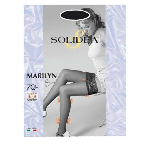 Marilyn 70 sheer calza autoreggente nero 1