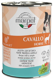 Marpet aequilibriavet dog cavallo cibo umido per cani adulti scatoletta 400g