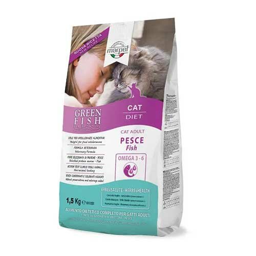 Marpet Greenfish Fish Dry Food for Adult Cats 1.5 Kg 