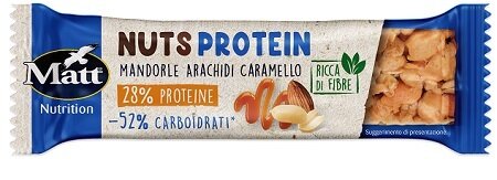 Matt nuts protein arachidi caramello barretta 38 g