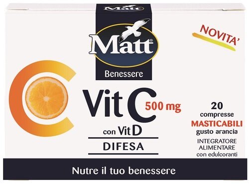 Matt vitamina c 500 20 compresse masticabili