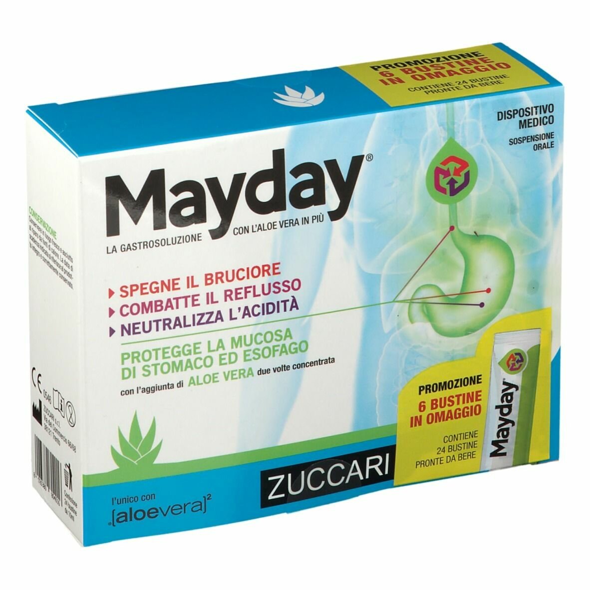 Mayday sospensione per uso orale alla menta 24 bustine 10 ml