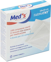 Med's garza in tessuto non tessuto 10 x 10 cm 100 pezzi