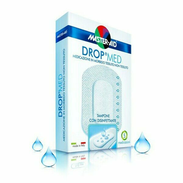 Medicazione adesiva master-aid drop med 12,5x12,5 5 pezzi