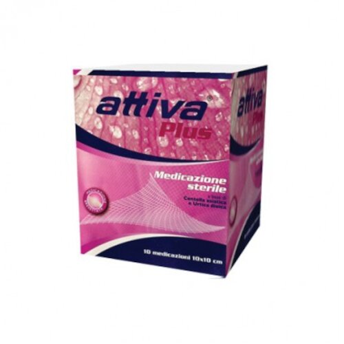 Medicazione attiva plus non aderente a base di estratti vegetali 10x10 10 pezzi