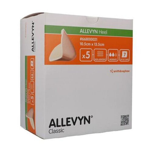Medicazione idrocellulare sterile non adesiva conformata pertallone assorbente non aderente alla lesione in schiuma dipoliuretano 10,5x13,5cm 5medicazioni