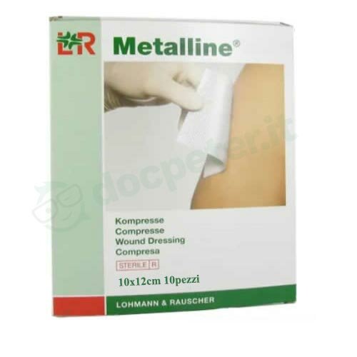 Medicazione mettalline garza in tnt alluminizzato 10x12cm 10pezzi